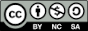 Creative common icons for CC BY NC SA 4.0